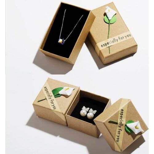 1 PCS 4*4*3cm Small Jewelry Earring Bracelet Ring Gift Present Box Square Carton Case for Festival Wedding Christmas