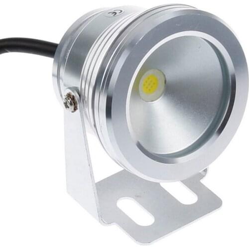 10W 12v underwater Led Light Warm White Waterproof IP68 fountain pool Lamp Silver Cover Body