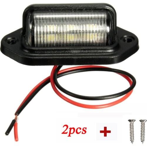 2pcs Truck 12V License Plate Light Trailer Lights License Plate Lamp LED Bulbs For Boats Motorcycle Automotive Aircraft RV Truck