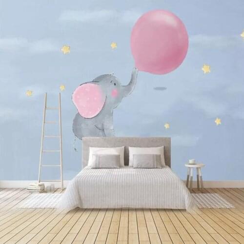 Milofi custom 3D wallpaper mural hand-painted bubble elephant baby dream children room background wall decoration painting