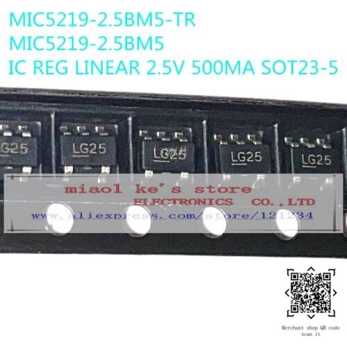 [50pcs] MIC5219-2.5BM5 MIC5219-2.6BM5 MIC5219-2.7BM5 MIC5219-2.8BM5 MIC5219-3.0BM5 MIC5219-3.3BM5 LG25 LG26 LG27 LG28 LG30 LG33