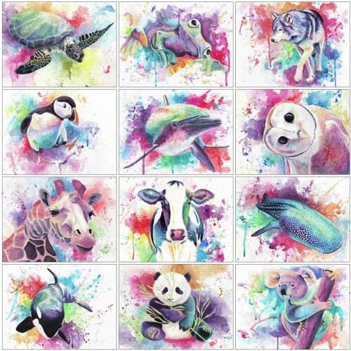 5D DIY Diamond Embroidery Panda Cartoon Mosaic Kits Diamond Painting Owl Cross Stitch Animals Home Decoration
