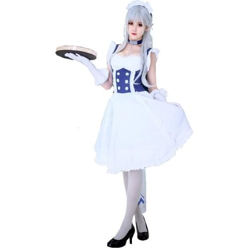 Anime! Azur Lane Belfast Dress Sexy Lovely Uniform Cosplay Costume Halloween Carnival Party Suit For Women11