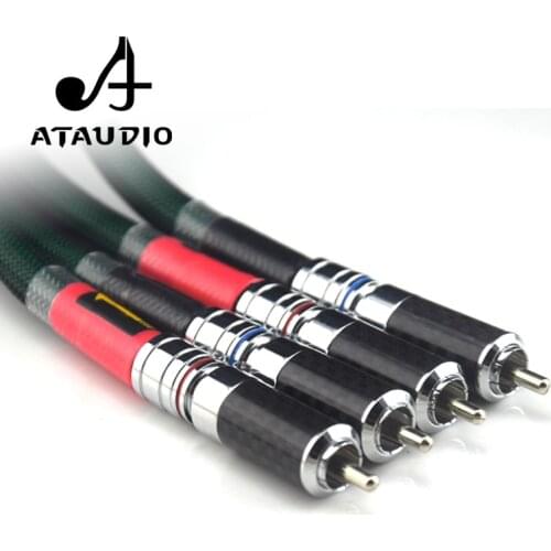 ATAUDIO 2328 Hifi RCA Cable Hi-end Silver Plated 2rca male to 2rca male CD Amplifier Interconnect Rca Cable