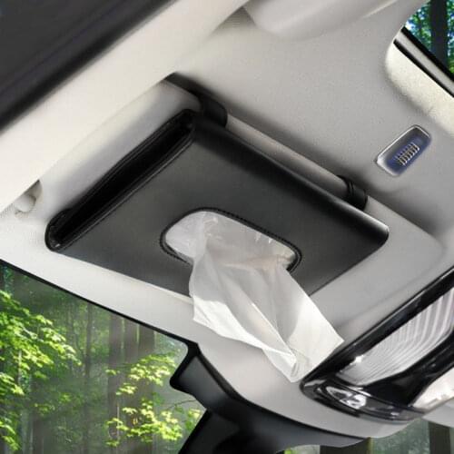 Car tissue box, car sun visor, leather tissue box, car tissue storage box, car interior storage decoration, auto accessories