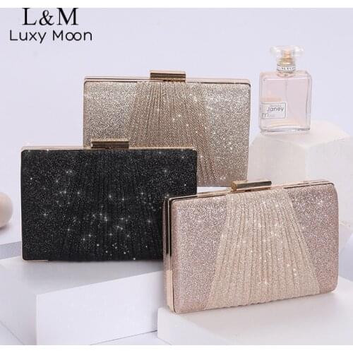 Small Evening Bag 2021 Women Party Chain Clutch Bag Crossbody Bag Ladies Fashion Sequin Wedding Handbag Purse Sac Femme X305H