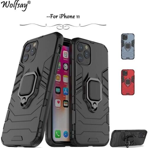For iPhone 11 Case For iPhone XR XS 5 6 7 8 Case Shockproof Armor Silicone Cover Stand Holder Phone Bumper For iPhone 11 Pro Max
