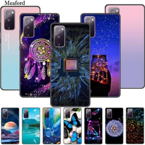 For Samsung S20 FE Case Black Bumper Silicone TPU Soft Phone Cover Case For Galaxy S20 FE 5G S 20 Ultra Plus Case Cartoon Fundas