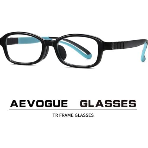 Childrens anti-blue glasses boys and girls flat mirror super elastic silicone sunglasses can be equipped with myopia AE0957
