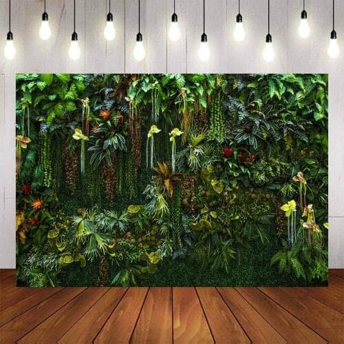 Mehofond Photography Background Spring Jungle Forest Green Tropical Leaves Baby Shower Jungle Summer Party Photo Studio Backdrop
