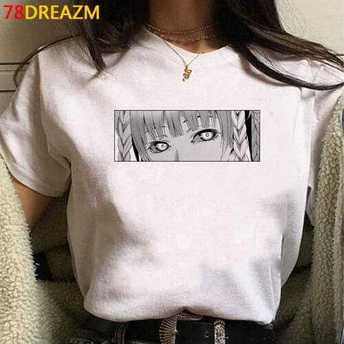 Kakegurui tshirt top tees female couple tumblr white t shirt print streetwear t shirt plus size