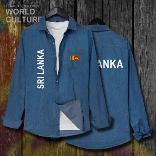 Sri Lanka Lankan LKA Ceylon Men fashion clothes Spring Autumn Cotton Turn-down Collar Jeans Shirt Long Sleeve Cowboy Coat Tops
