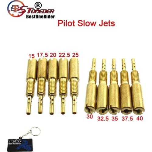 STONEDER Carburetor Pilot Slow Jets #15 17.5 20 22.5 25 30 32.5 35 37.5 40 For Mikuni Carb RS HS40 HSR TM VM28/486