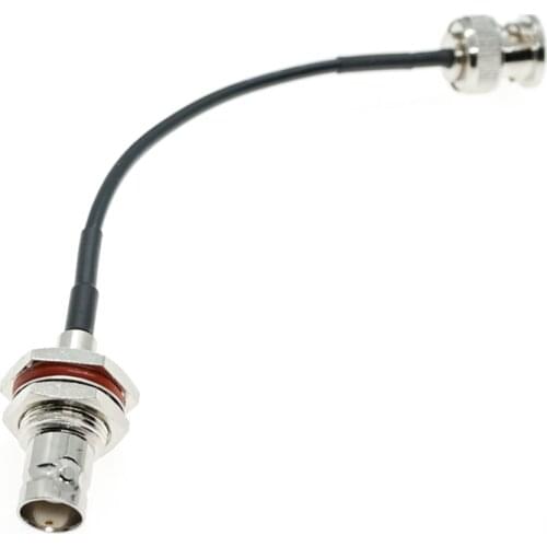 BNC male to BNC female Jack nut bulkhead crimp Jumper RG174 pigtail Coaxial Cable