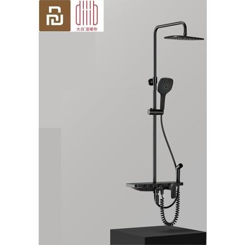 Youpin Diiib Black Shower Set Faucet Bathroom Bath Mixer Set Waterfall Rain Shower Head Bathtub Faucet Taps From Xiaomi