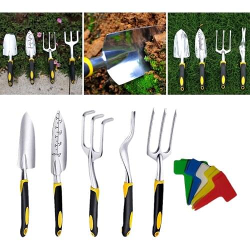 5x Garden Tools Set Transplanter Cultivator Weeding Fork Weeder Garden Kit