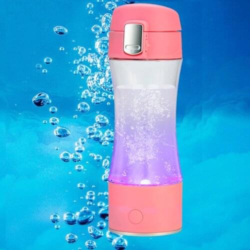 Rechargeable USB Hydrogen Rich Water Ionizer Generator portable Glass Bottle cup ORP Hydrogen Alkaline h2 water maker 260ml