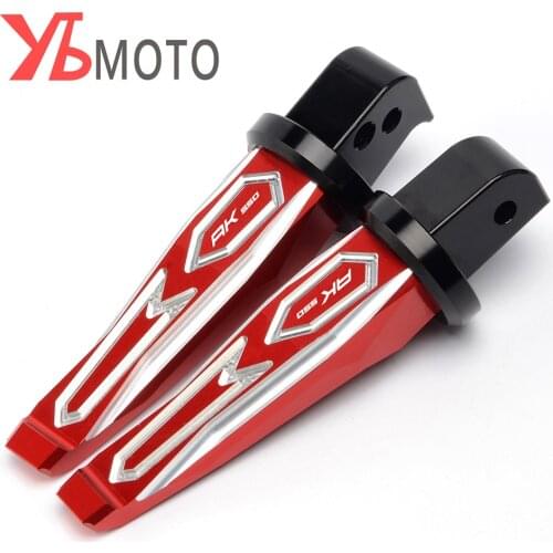 Motorcycle Rear Passenger Footrests Foot Rests Pegs Rear Pedals Peg For KYMCO AK550 AK 550 2017 2018-2020 black gold titanium