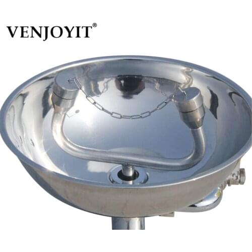 Stainless Steel Safety Equipment Emergency Eye Wash Station Wall Mounted Eye Wash Bowl Washer Fist Aid Tool