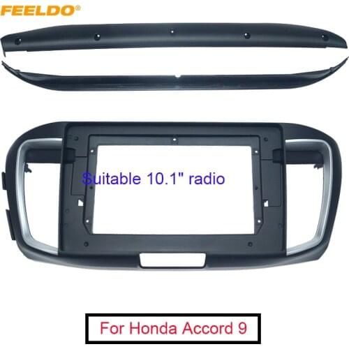 FEELDO For Honda Accord 13-18 9 Stereo Audio Face Fascia Frame 10.1" Large Screen Modified Navigation Panel Frame Kit #MX6198
