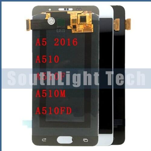 Super AMOLED HD for Samsung A5 2016 A510 LCD Display Digitizer Screen Assembly with Touch A510F A510M A510FD A5100 A510Y