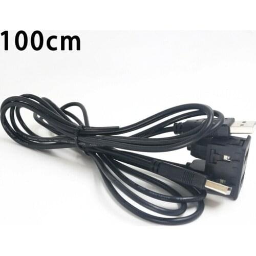 USB Port Extension Adapter 100CM Mount Panel Parts AUX Accessories Black