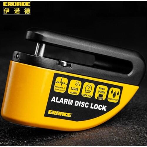 New Store Bike Accessorie Alarm Disc Brake Lock Sensitive Anti-Theft Waterproof Moto Electric Bicycle Generic Zinc Alloy Padlock