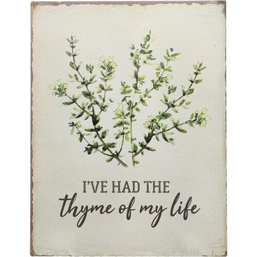 Barnyard Designs Had The Thyme of My Life Funny Retro Vintage Tin Sign for Bar Poster Sign Country Home Decor 8x12 Inch