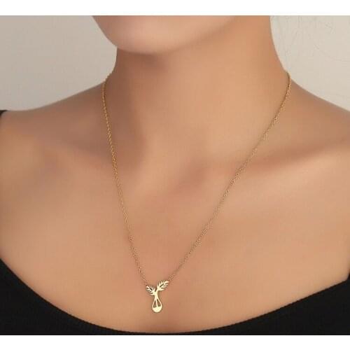 Statement Roots Leaf Necklaces for Women Vintage Pendant Necklace Wedding Jewelry Gift