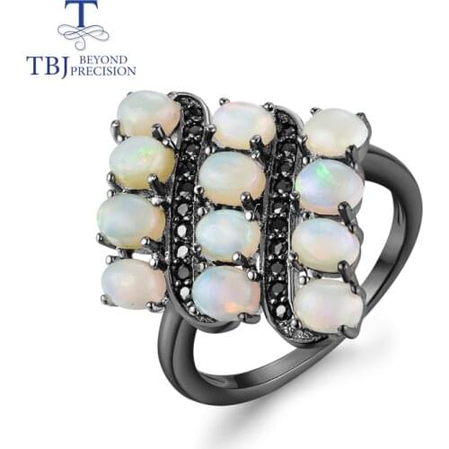 TBJ,new natural opal ring Ethiopia Opal gemstone oval3*4mm 925 sterling silver fine jewelry for women wife anniversary best gift