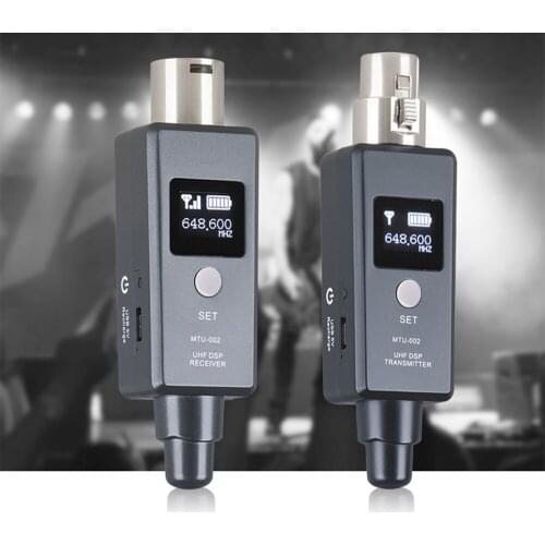 1 Pair Microphone Wireless System Micphone Wireless Transmitter System UHF DSP Transmitter & Receiver Mic/Line Two Modes