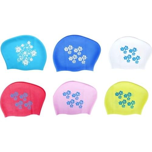 1PC Silicone Swimming Cap for Long Hair Womens Waterproof Swim Caps Ladies Diving Hood Hat for Kids Garras Natacion Casquette