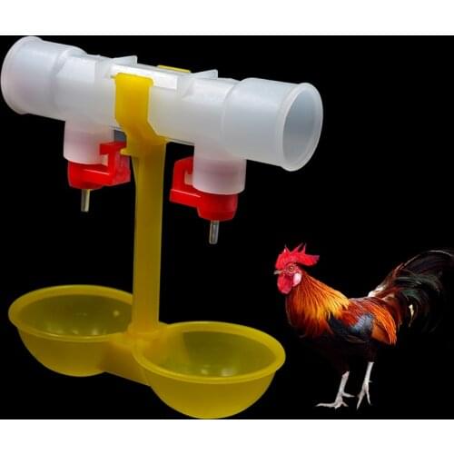 10 pcs Chicken drinking Double Hanging Cup Ball nipple drinkers Agriculture 25cm Chicken equipment Quail feeders fountain