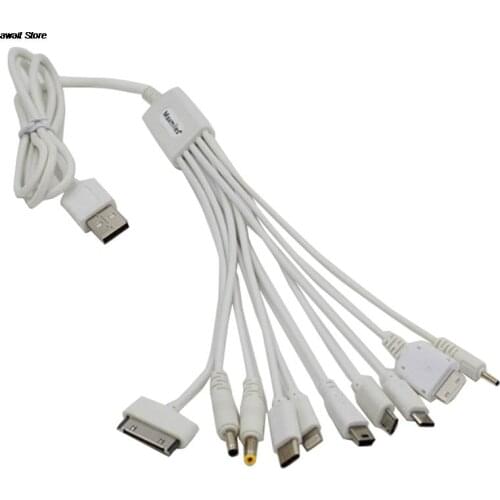 10 in 1 Pin Cable Charger USB Adapter Data Wire For PSP Computer Cables Multifunction USB Data Transfer Cable Universal Multi