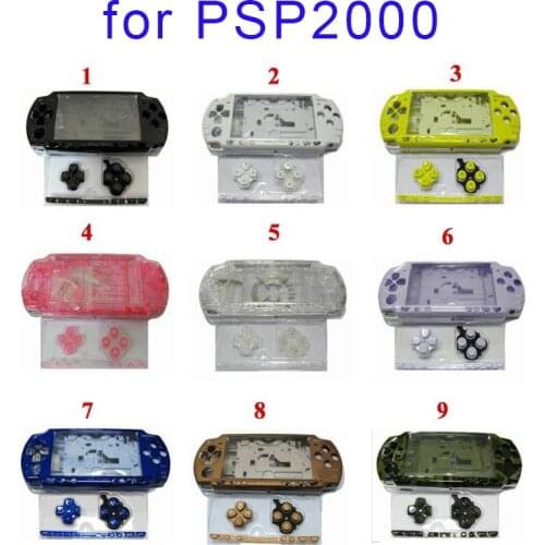 17 Colors Avaiable For PSP 2000 PSP2000 Full Housing Shell Cover Case Replacement Buttons Kit+black hard bag