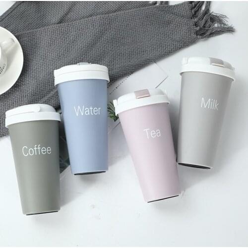 304 Stainless Steel European Straw Coffee Cup Office Insulation Cup Creative Outdoor Leisure Car Grinding Cup