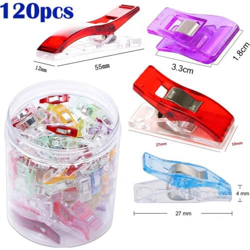 50/100/150pcs/Box DIY Patchwork Colorful Plastic Clothing Clips Holder For Fabric Quilting Craft Sewing Knitting Garment Clips