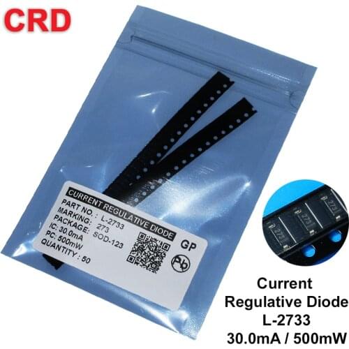 50PCS/LOT CRD Diode kit L-2733 30mA SMD SOD-123 CURRENT REGULATIVE DIODES NEW Free shipping It can be used in LDE lamps