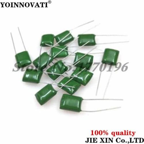 50pcs Polyester film capacitor 100V 1nF 1.5nF 2.2nF 100nF 2A471J 2A102J 2A152J 2A222J 2A392J 2A332J 2A472J 2A103J 2A473J 2A104J