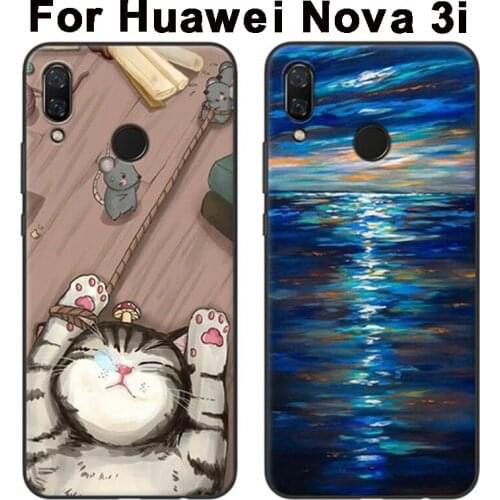 For Huawei Nova 3i Case fashion cute cartoon soft phone Case For Huawei Nova3i Cover Protection Shell For Huawei Nova 3 i capas