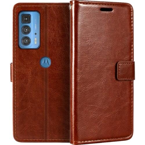 Case For Motorola Moto Edge 20 Pro Wallet Premium PU Leather Magnetic Flip Case Cover With Card Holder And Kickstand