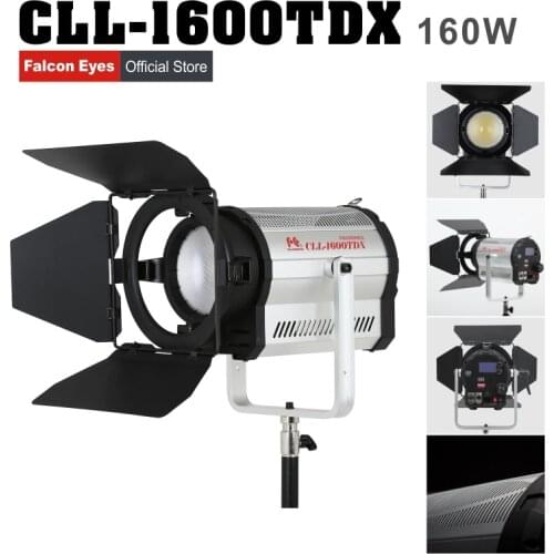 Falconeyes 160W Fresnel LED Light Color Stepless Adjustable Video Light with DMX512 system Continuous lighting CLL-1600TDX