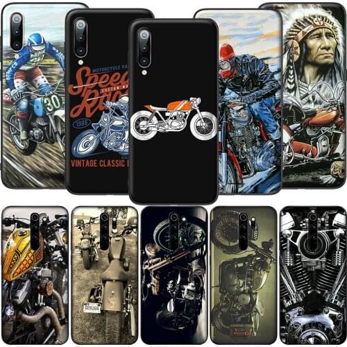 GX194 Retro MotoCross Motorcycle Soft Silicone Case for Redmi Note 4X 5 5A Prime 6 6A 7 7A 8 8A 8T 9 9A 9C 9S Pro Lite