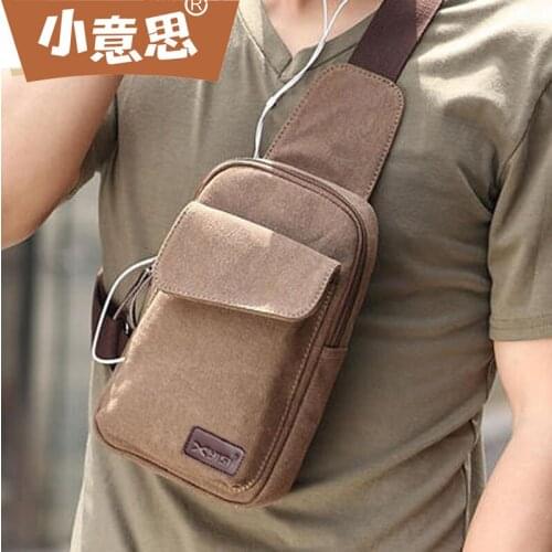 New Anti Theft Canvas Chest Bag Sport Single Man Shoulder Travel Bags Cross Body Pack Bag for Belt Bags