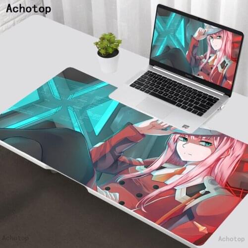 Zero Two Darling In The Franxx Gaming Mousepad Big Gamer Mouse Pad Mouse Carpet XXL 900x400 Keyboard Mat Table Rug PC Desk Mat