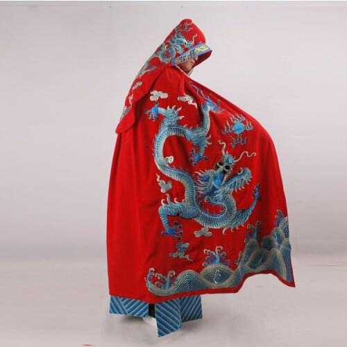 Embroidery Dragon Dramaturgic Peking emperors mantle Costume China operas costume Carnival Chinese Beijing Opera Drama Cloak