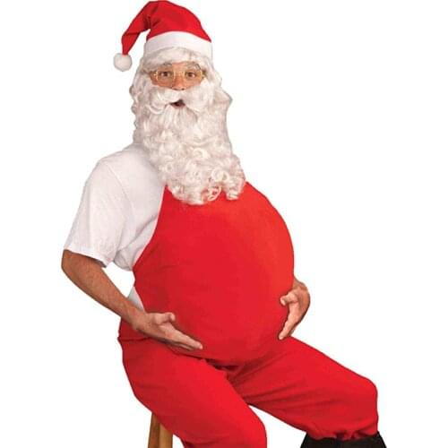 Snailify Men Santa Belly Costume Mens Unisex Belly Stuffer Santa Claus Costume For Adult