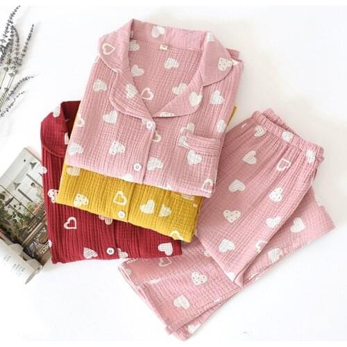 Fdfklak Suit Women Autumn Cotton Pajamas Set Women Pyjamas Long Sleeve Sleepwear Night Suits Pijama Mujer Home Wear Women