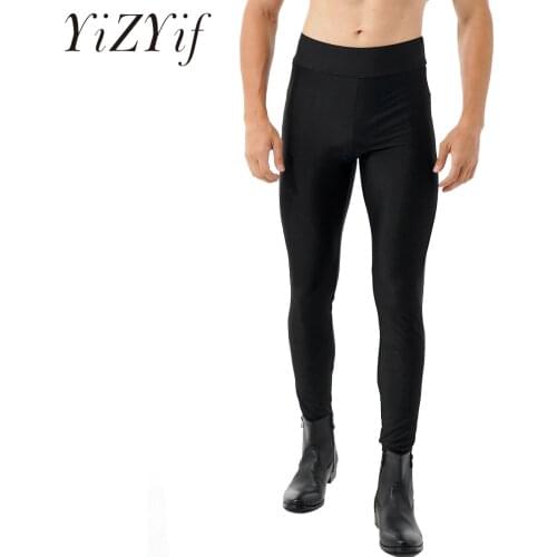Mens Leggings Sports Yoga Fitness Patent Leather Mesh Patchwork Sports Long Pants Mid Waist Skinny Pants Stage Show Clubwear