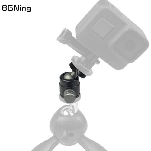 Mini Ball Head 1/4" Screw Tripod with Lock Knob for SLR Action Cameras Smartphone Support Flash Stand Video Photo Accessories